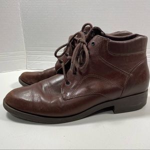 Chocolate Leather Granny Boots size 10